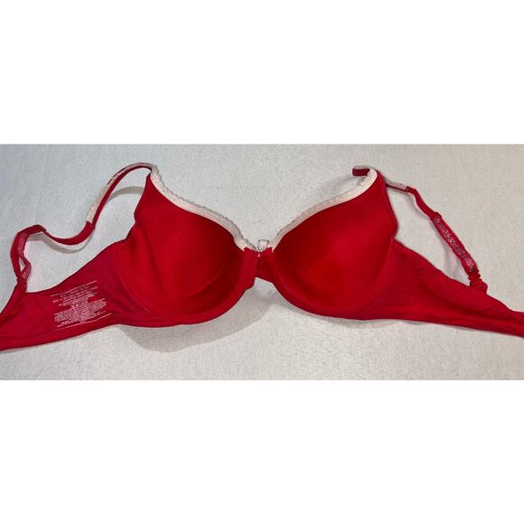 Red Bra Size 34C Victoria Secret Body By Victoria Push Up Lined Wired Padded - Picture 6 of 7